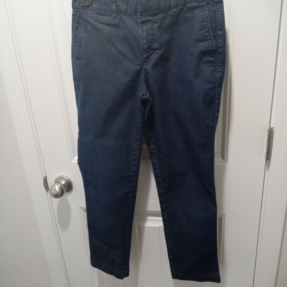 Gap Size 2 Regular Slim City Crop Denim Chino Style Trousers